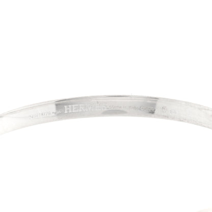 Hermes Sterling Silver Mini Clous Hoop Earrings 4 of 5