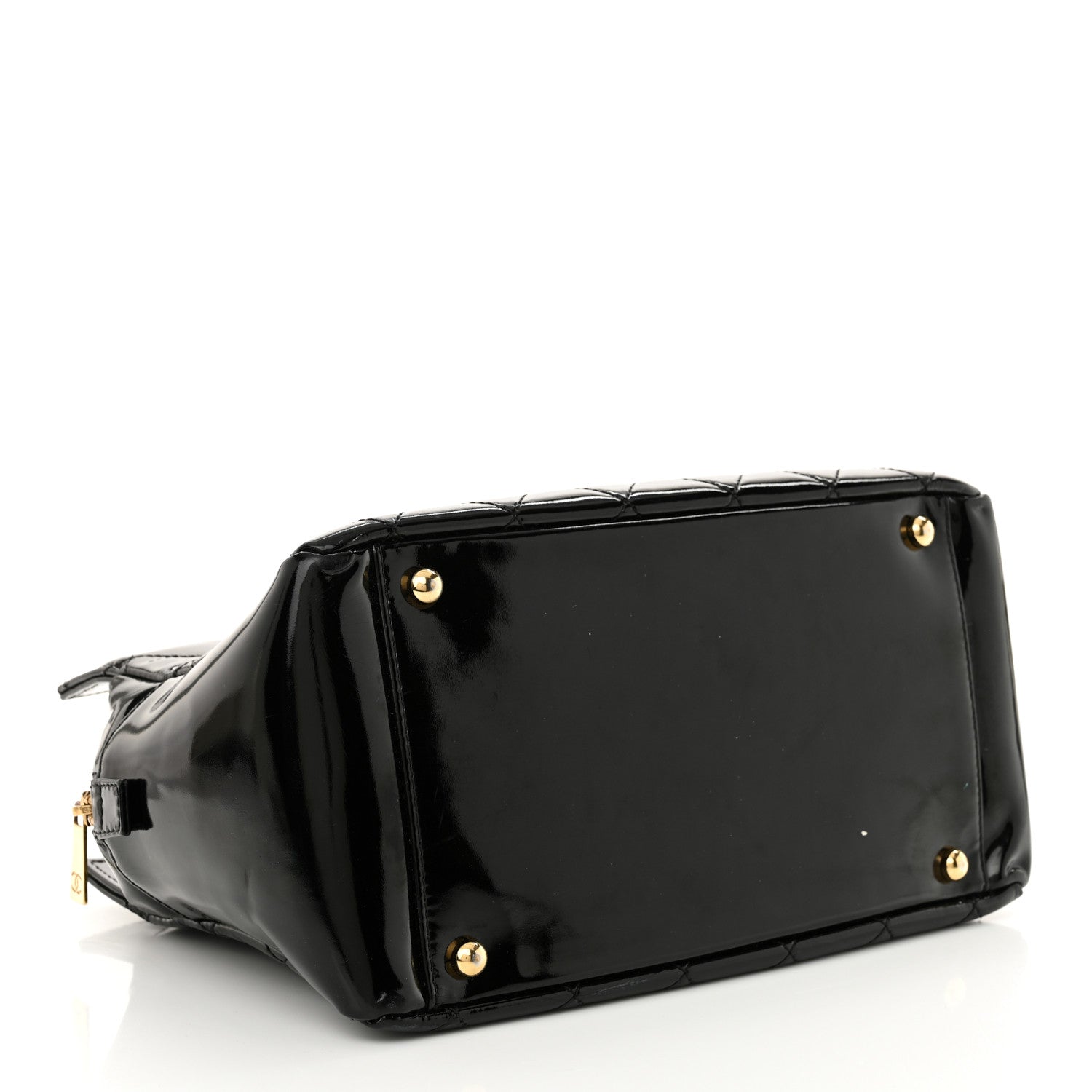 Chanel Patent Quilted Petit Timeless Tote PTT Black 4 of 11