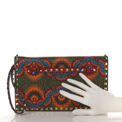 Valentino Garavani Nappa Enchanted Wonderland Rockstud Wristlet Clutch Red 2 of 9