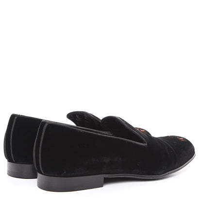 Louis Vuitton Velvet Upside Down Auteuil Slipper 7 Black 5 of 10
