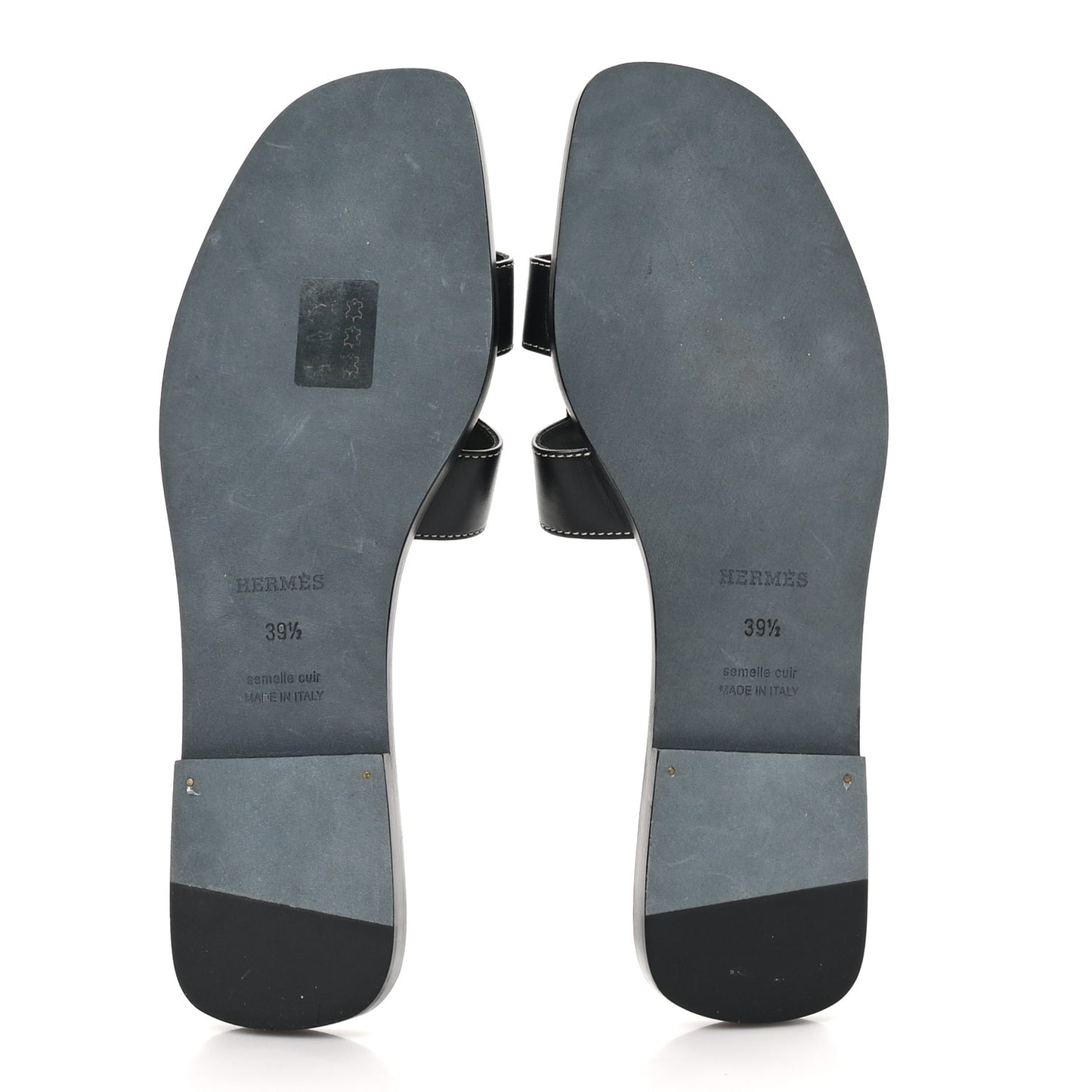 Box Calfskin Oran Sandals 39.5 Black
