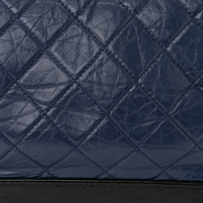 Chanel Aged Calfskin Quilted Medium Gabrielle Hobo Navy Black 7 of 9