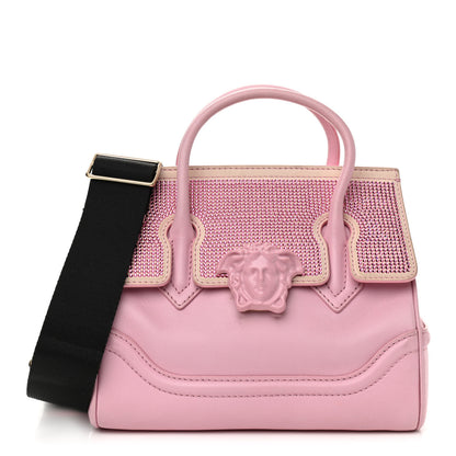 Versace Calfskin Crystal Medium Baroque Palazzo Empire Bag Pink 1 of 19