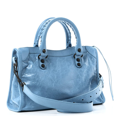 Balenciaga Agneau Arena Classic Hardware Small Le City Bleu Cyan 3 of 11