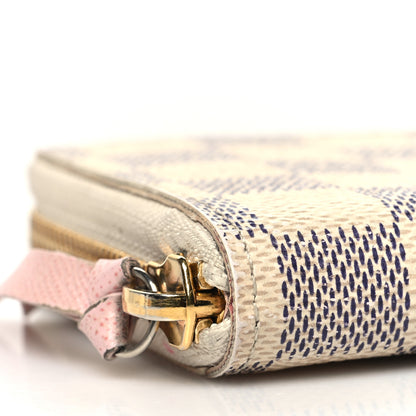 Louis Vuitton Damier Azur Clemence Wallet Rose Ballerine 8 of 11