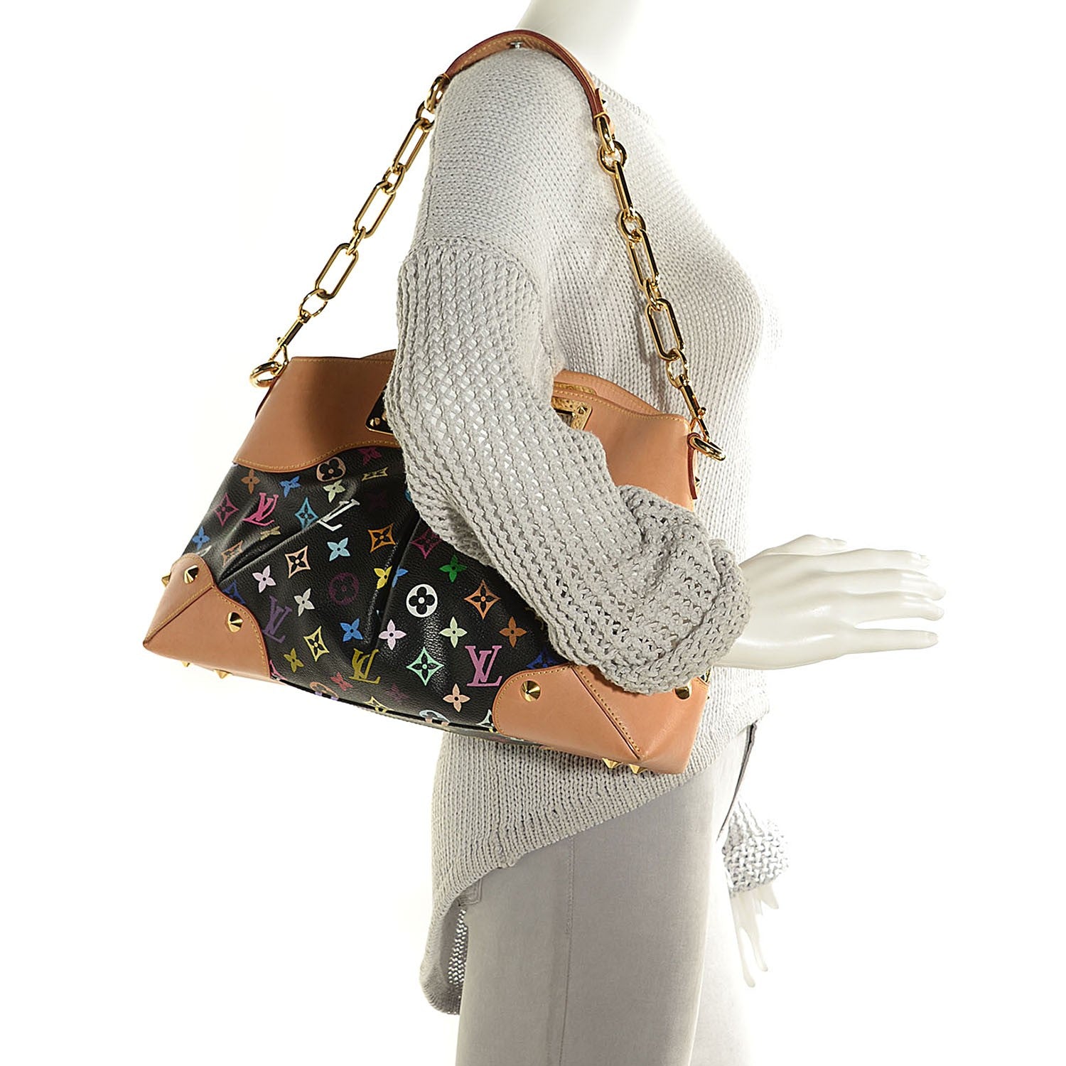 Louis Vuitton Monogram Multicolor Judy MM Black 2 of 7