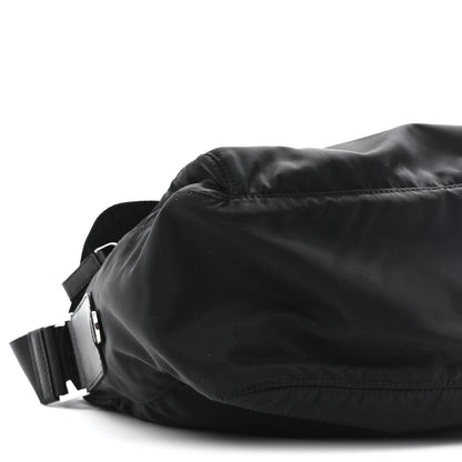 Prada Re-Nylon Vela Saffiano Pocket Double Buckle Messenger Shoulder Bag Black 9 of 10