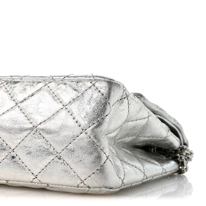 Chanel Metallic Aged Calfskin Quilted 2.55 Reissue 226 Flap Silver 9 of 13