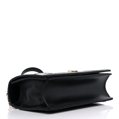 Christian Dior Lambskin Studded Medium Diorama Flap Bag Black 4 of 17