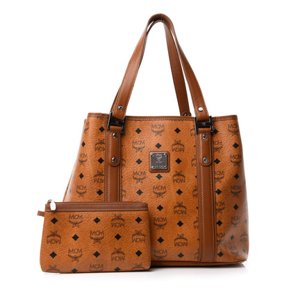 MCM Visetos Shopping Tote Cognac 1 of 13