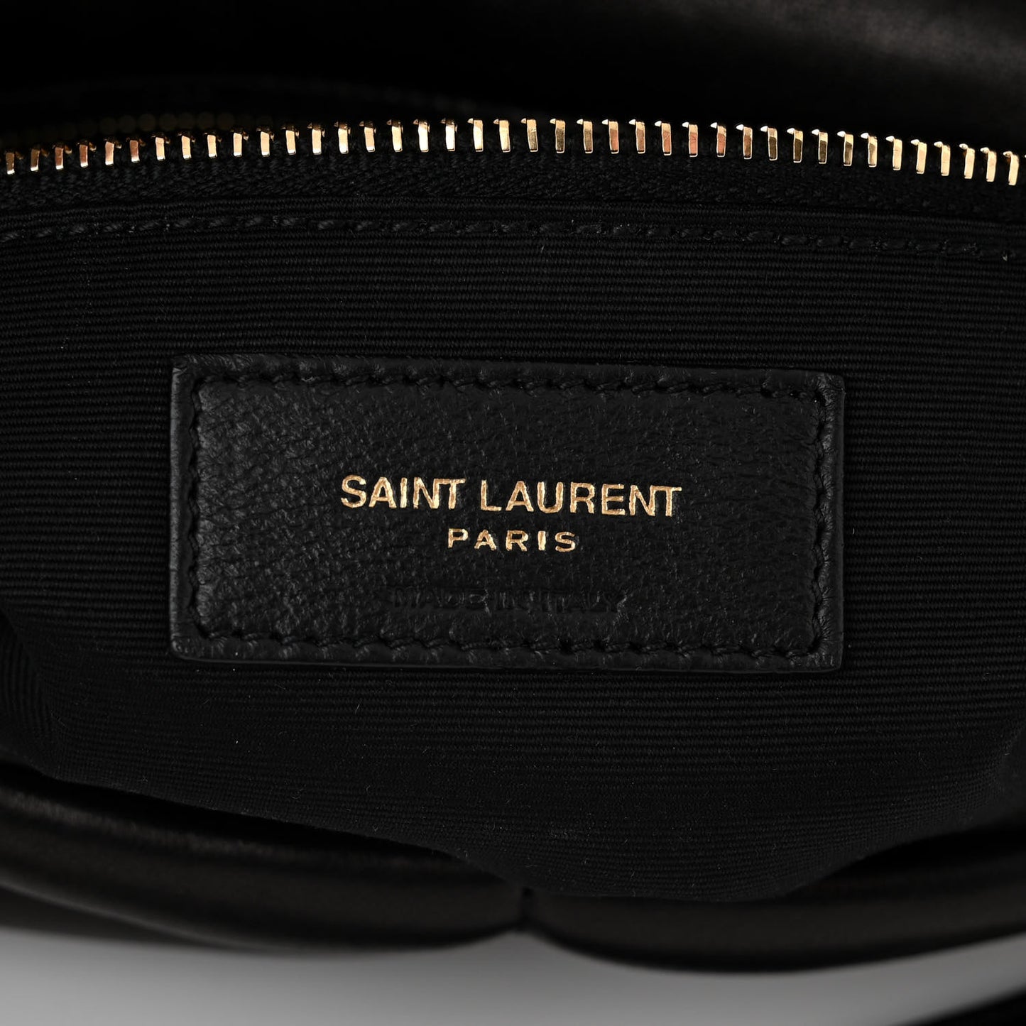 Lambskin Quilted Medium Loulou Puffer Monogram Chain Satchel Black