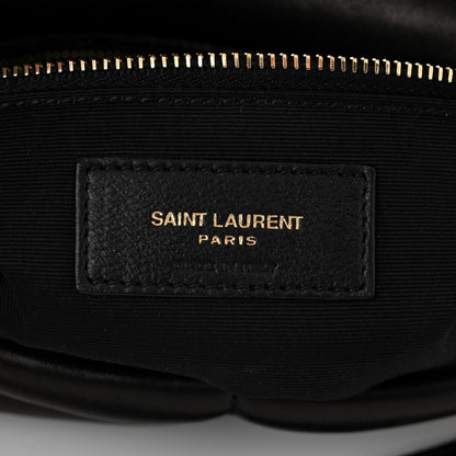 Saint Laurent Lambskin Quilted Medium Loulou Puffer Monogram Chain Satchel Black 6 of 10