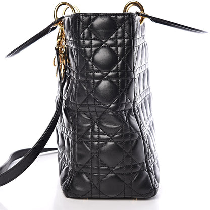 Christian Dior Lambskin Cannage Large Lady Dior Black 14 of 18