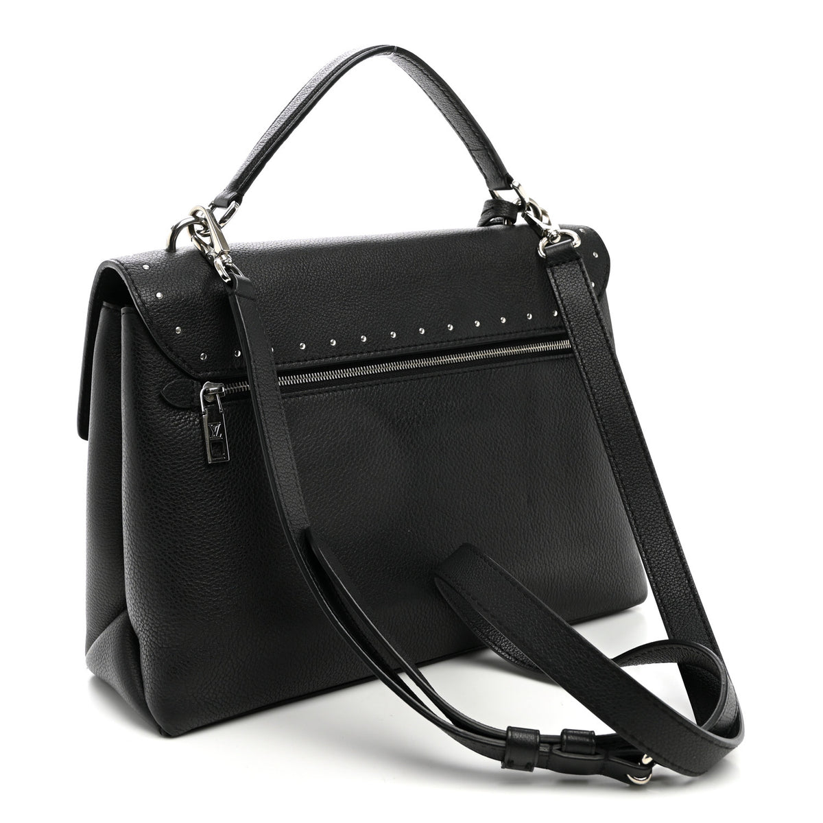 Soft Calfskin My Lockme Studs Black