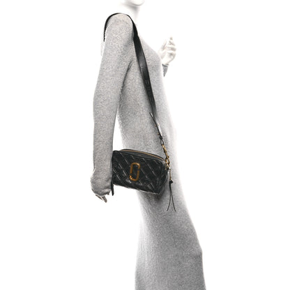 Marc Jacobs Lambskin Quilted The Softshot 21 Bag Black 2 of 14