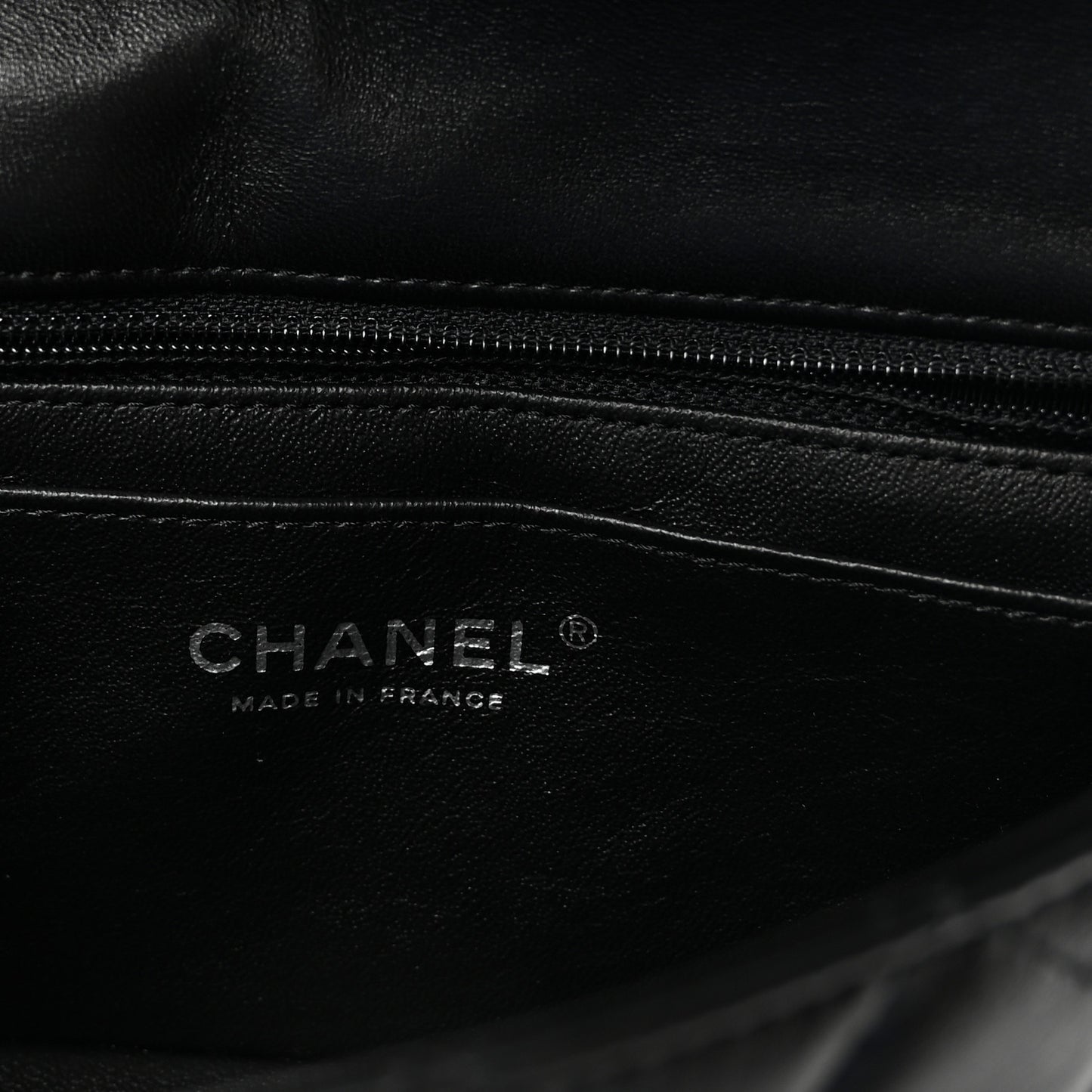 Lambskin Quilted Mini Rectangular Flap Black