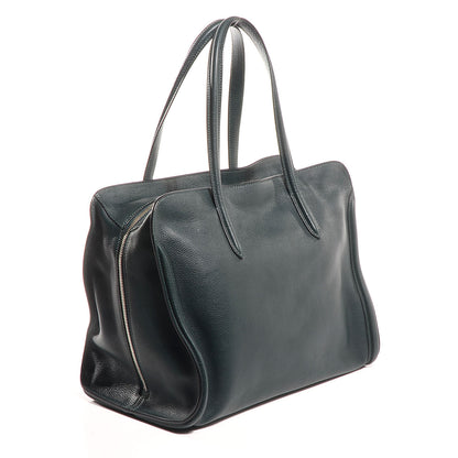 Alexander McQueen Pebbled Leather Skull Padlock Tote Tourmaline 3 of 6