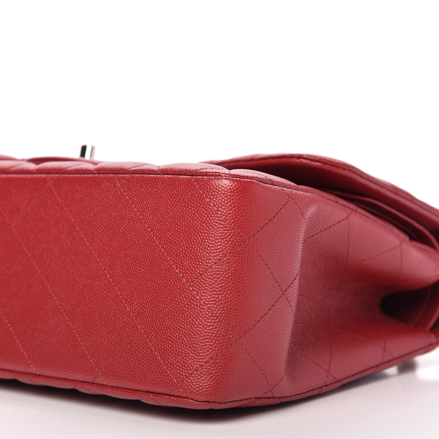 Chanel Caviar Quilted Jumbo Double Flap Red 7 of 11