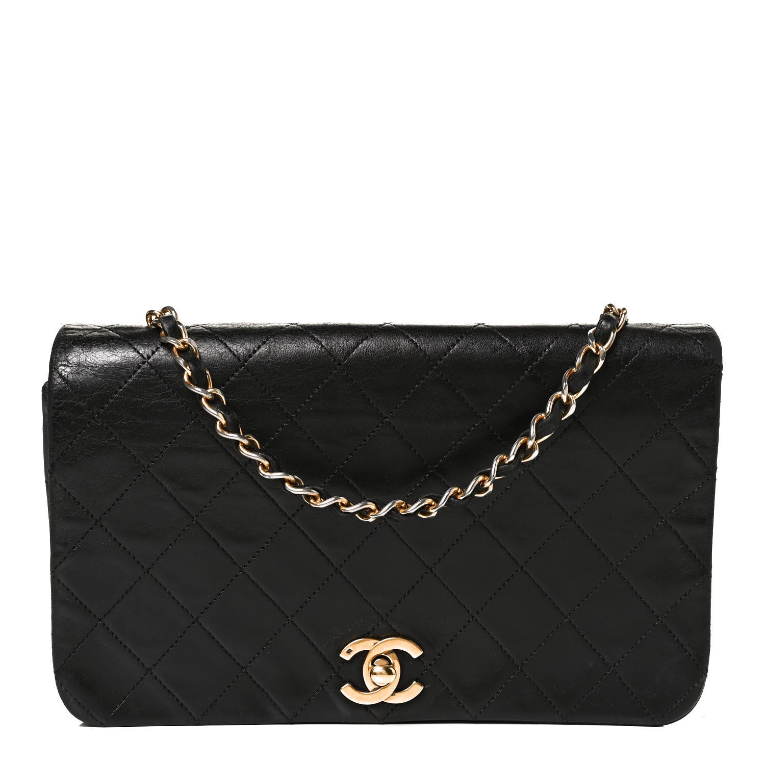 Chanel Lambskin Quilted Small Single Flap Black 1 of 14