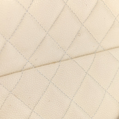 Chanel Caviar Quilted Jumbo Easy Flap Dark White 11 of 13