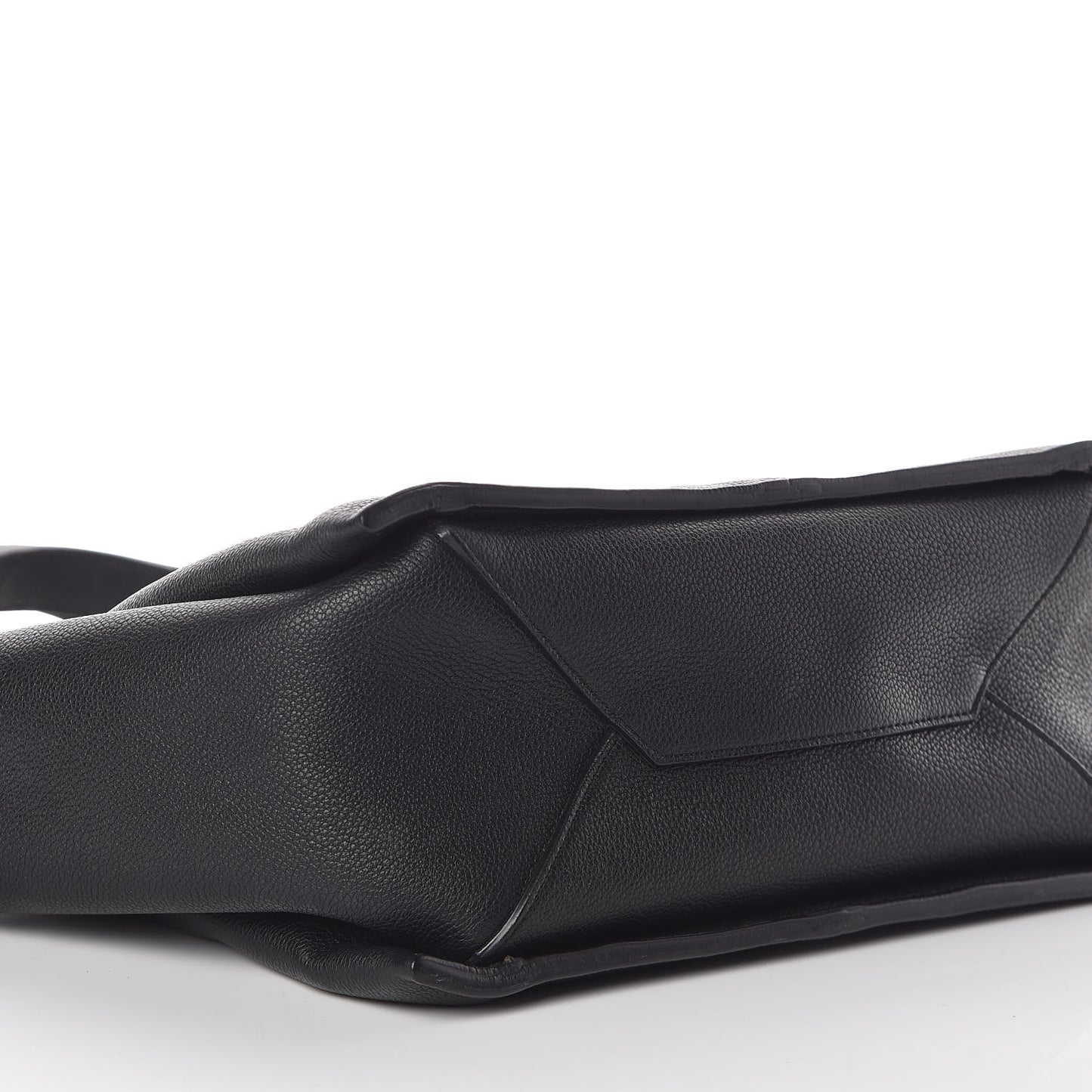 Baby Grained Calfskin Small Tri-Fold Bag Black