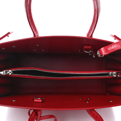 Saint Laurent Calfskin Crocodile Embossed Small Sac De Jour Eros Red 4 of 4