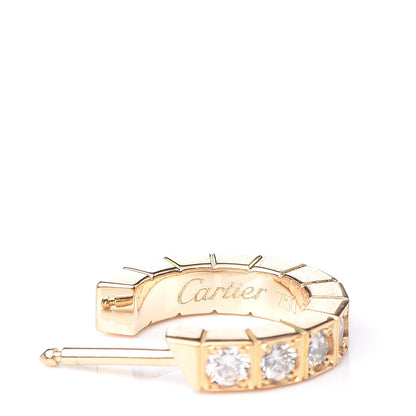Cartier 18K Yellow Gold Diamond Lanieres Earrings 4 of 5