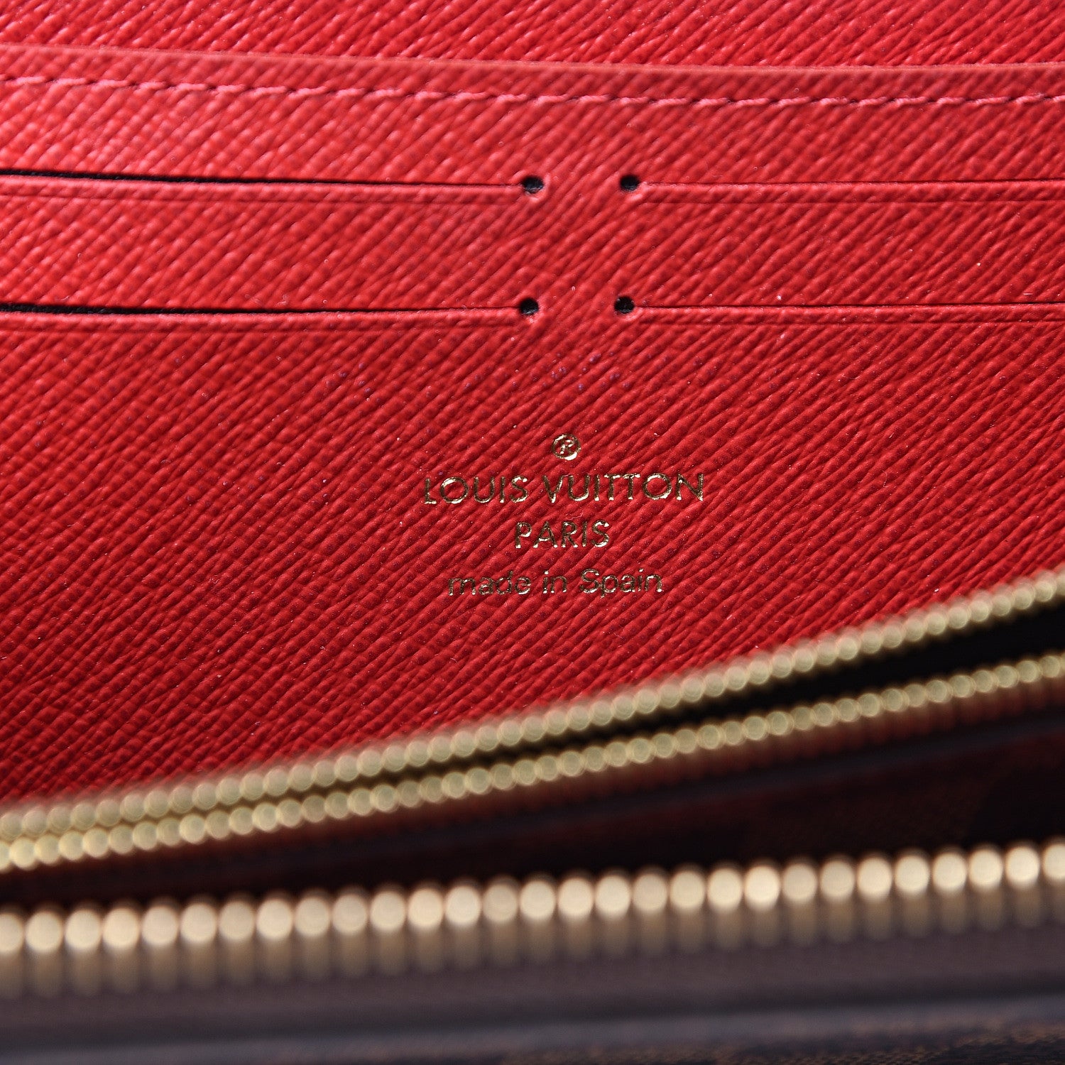 Louis Vuitton Damier Ebene Clemence Wallet Cherry 5 of 8
