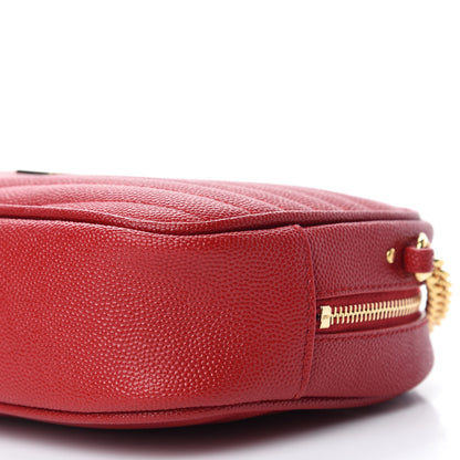 Saint Laurent Grain De Poudre Matelasse Monogram Mini Lou Camera Bag Eros Red 7 of 11