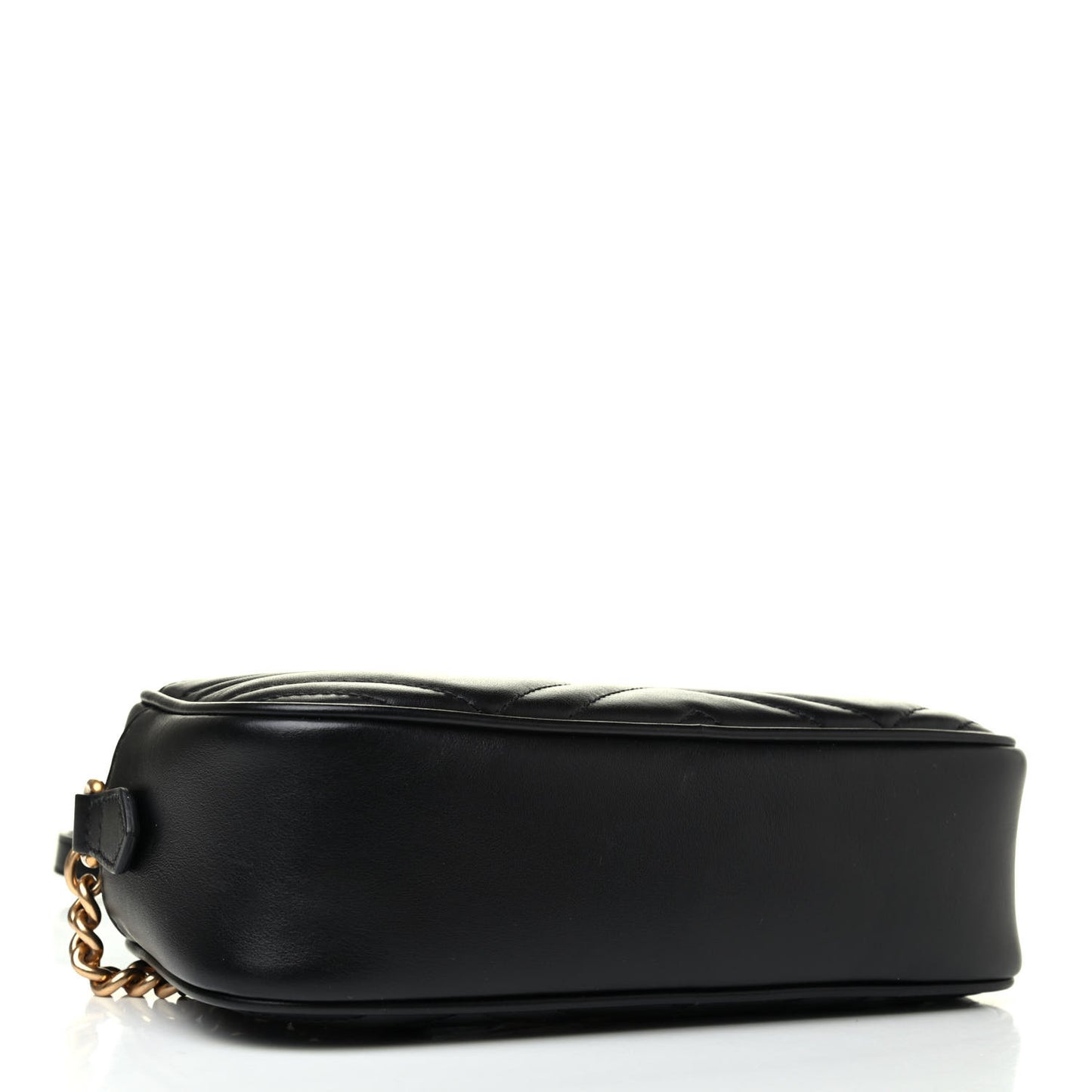 Calfskin Matelasse Small GG Marmont Chain Shoulder Bag Black