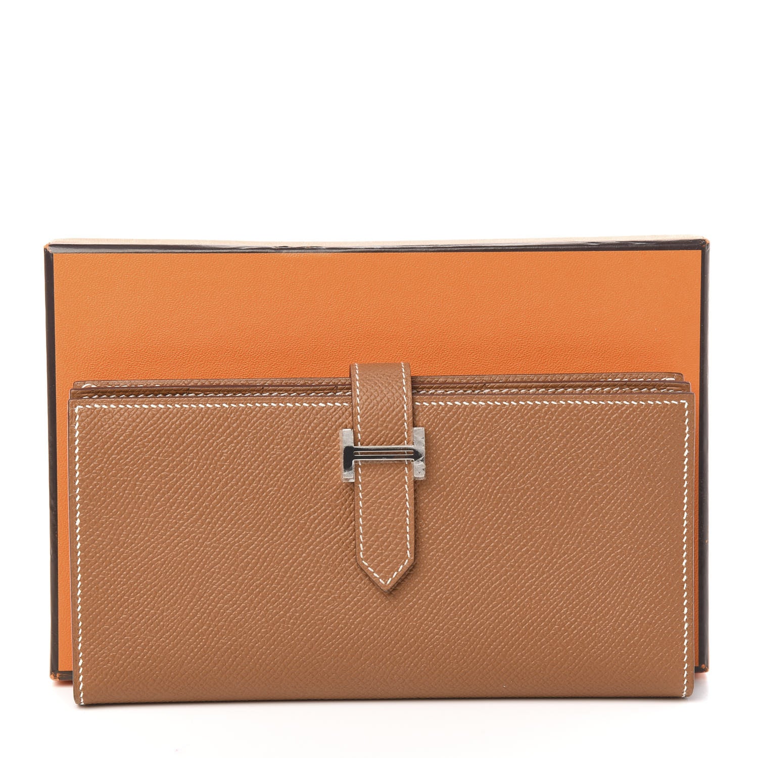 Hermes Epsom Bearn Gusset Wallet Gold 8 of 8