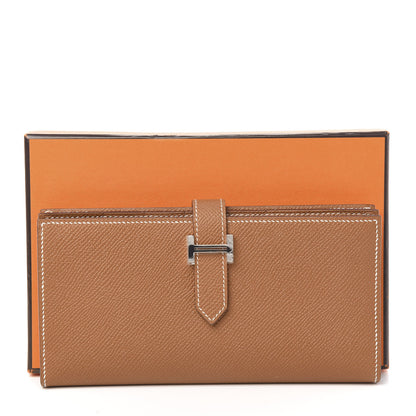 Hermes Epsom Bearn Gusset Wallet Gold 8 of 8