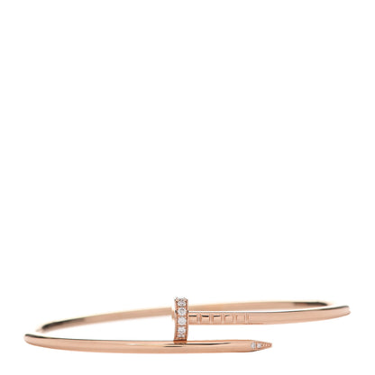 Cartier 18K Pink Gold Diamond Small Juste Un Clou Bracelet 16 1 of 5