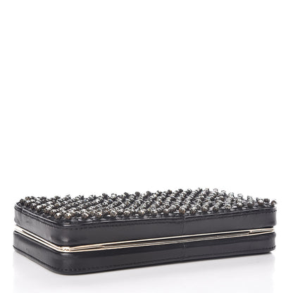 Valentino Garavani Nappa Crystal Embellished Secrets Minaudiere Clutch Black 4 of 8