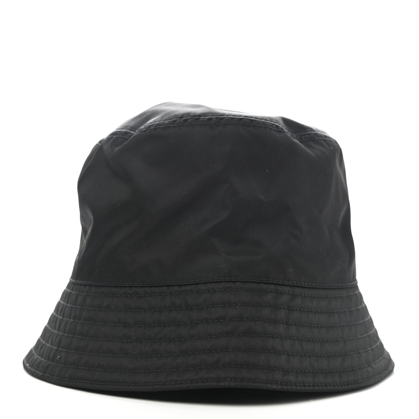 Re-Nylon Metal Triangle Logo Mens Bucket Hat L Black