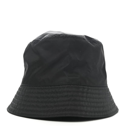 Prada Re-Nylon Metal Triangle Logo Mens Bucket Hat L Black 4 of 8