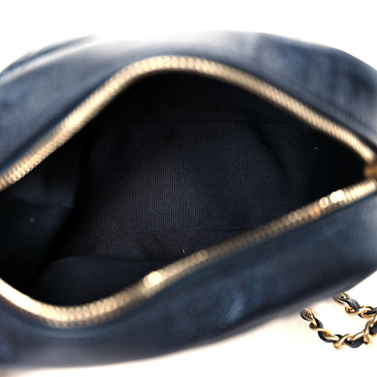 Chanel Shiny Caviar Quilted Chain Melody Camera Bag Dark Blue 5 of 10