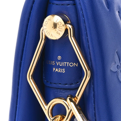 Louis Vuitton Lambskin Embossed Monogram Coussin PM H32 Smalt Blue 9 of 13