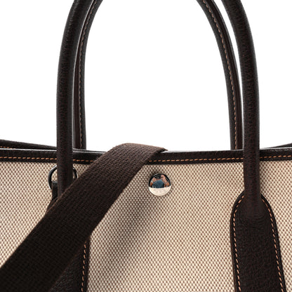Hermes Buffle Skipper Toile Garden Party 30 TPM Marron Fonce 7 of 9