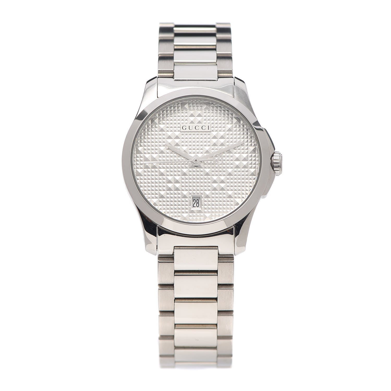 Gucci Stainless Steel 27mm G-Timeless Diamante Quartz Watch 1 of 5