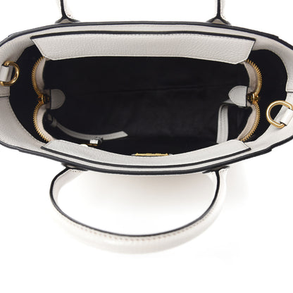Miu Miu Goatskin Madras Zip Tote White 5 of 14