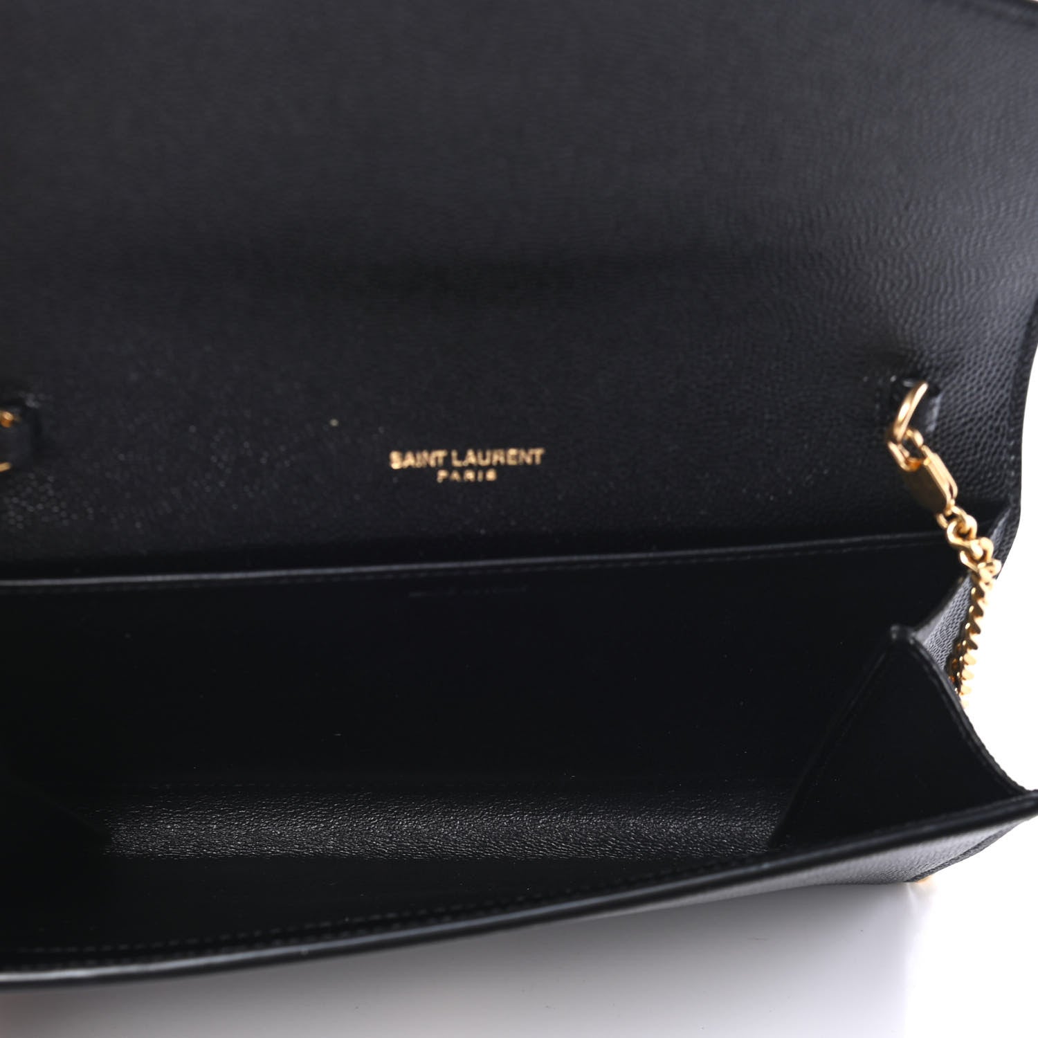 Saint Laurent Grain De Poudre Uptown Chain Wallet Black 4 of 4