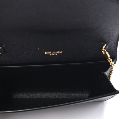 Saint Laurent Grain De Poudre Uptown Chain Wallet Black 4 of 4