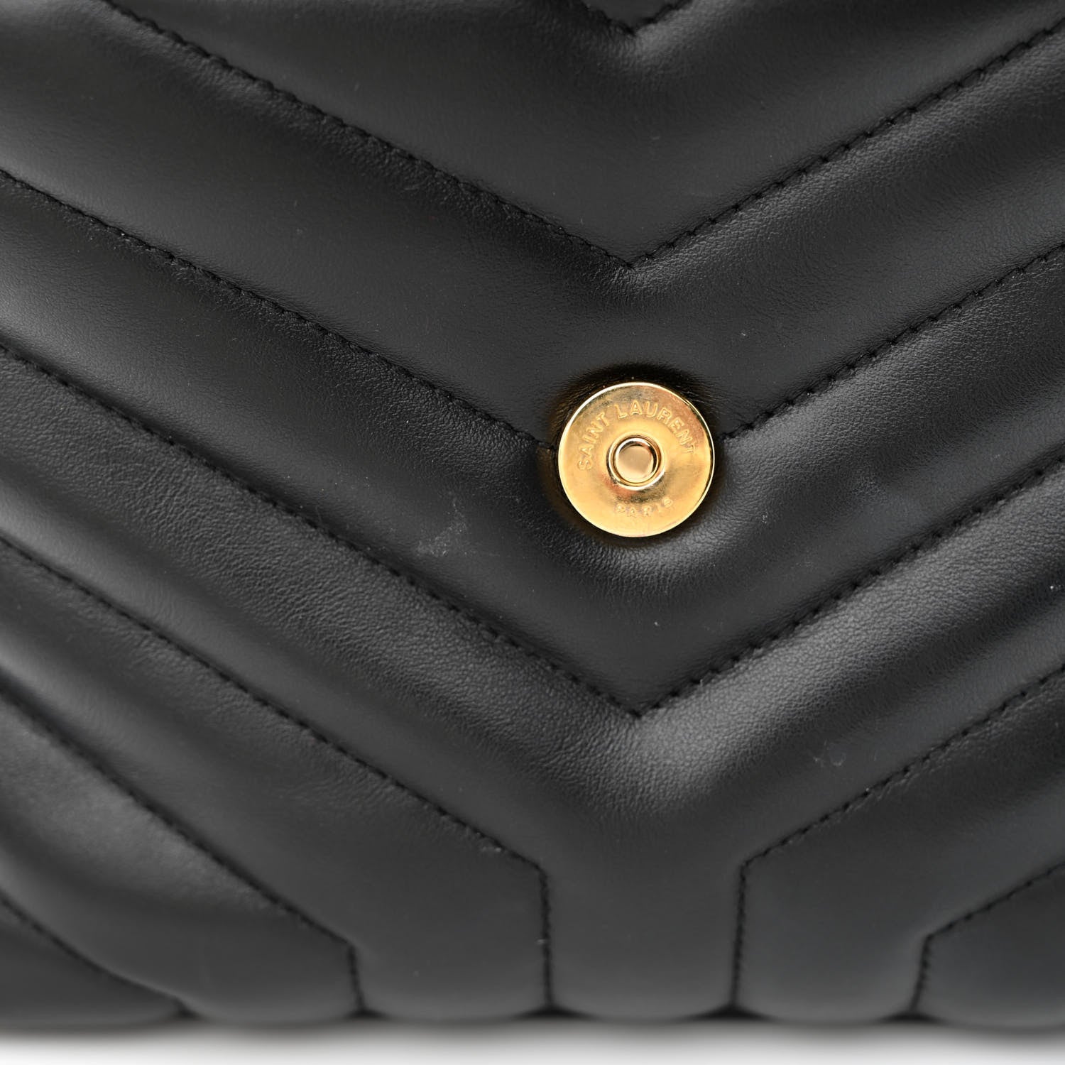Saint Laurent Calfskin Y Quilted Monogram Small Loulou Chain Satchel Black 11 of 12