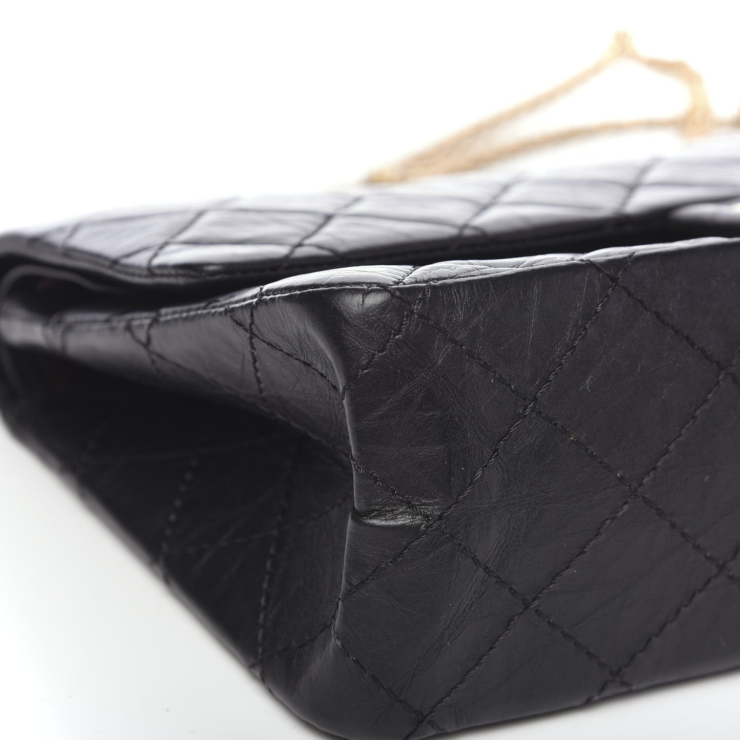 Aged Calfskin Quilted 2.55 Reissue 226 Flap Black