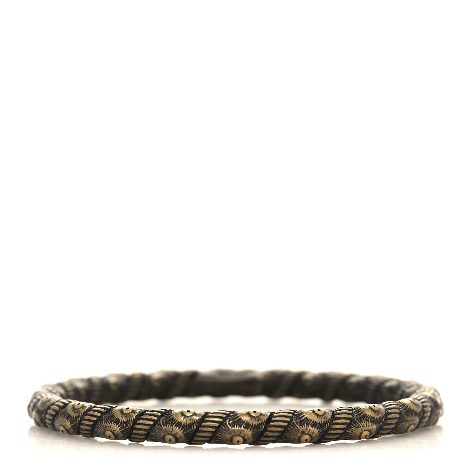 Saint Laurent Twist Bangle Bracelet Brass 1 of 4