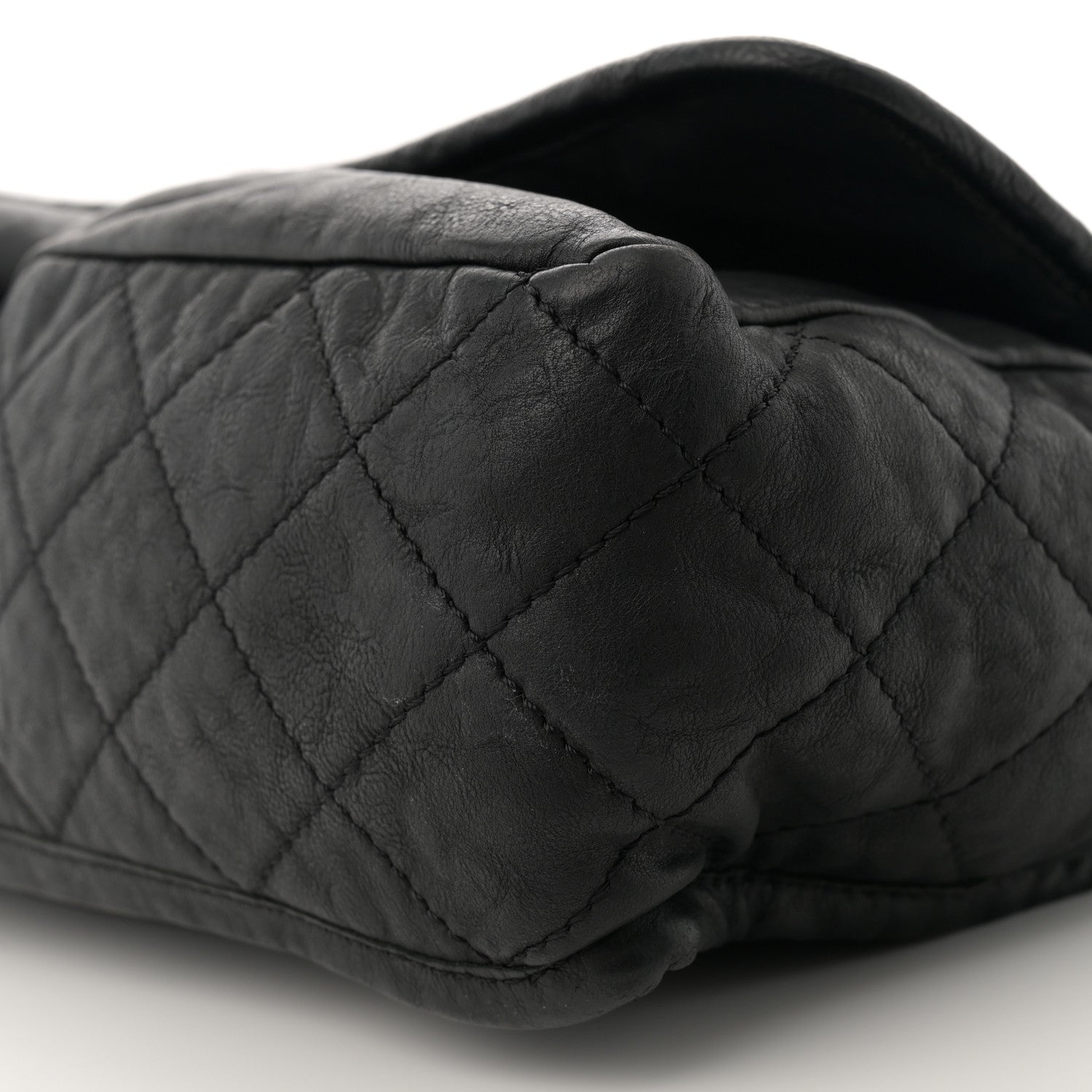 Chanel Grained Calfskin Large Natural Beauty Flap Black 9 of 11