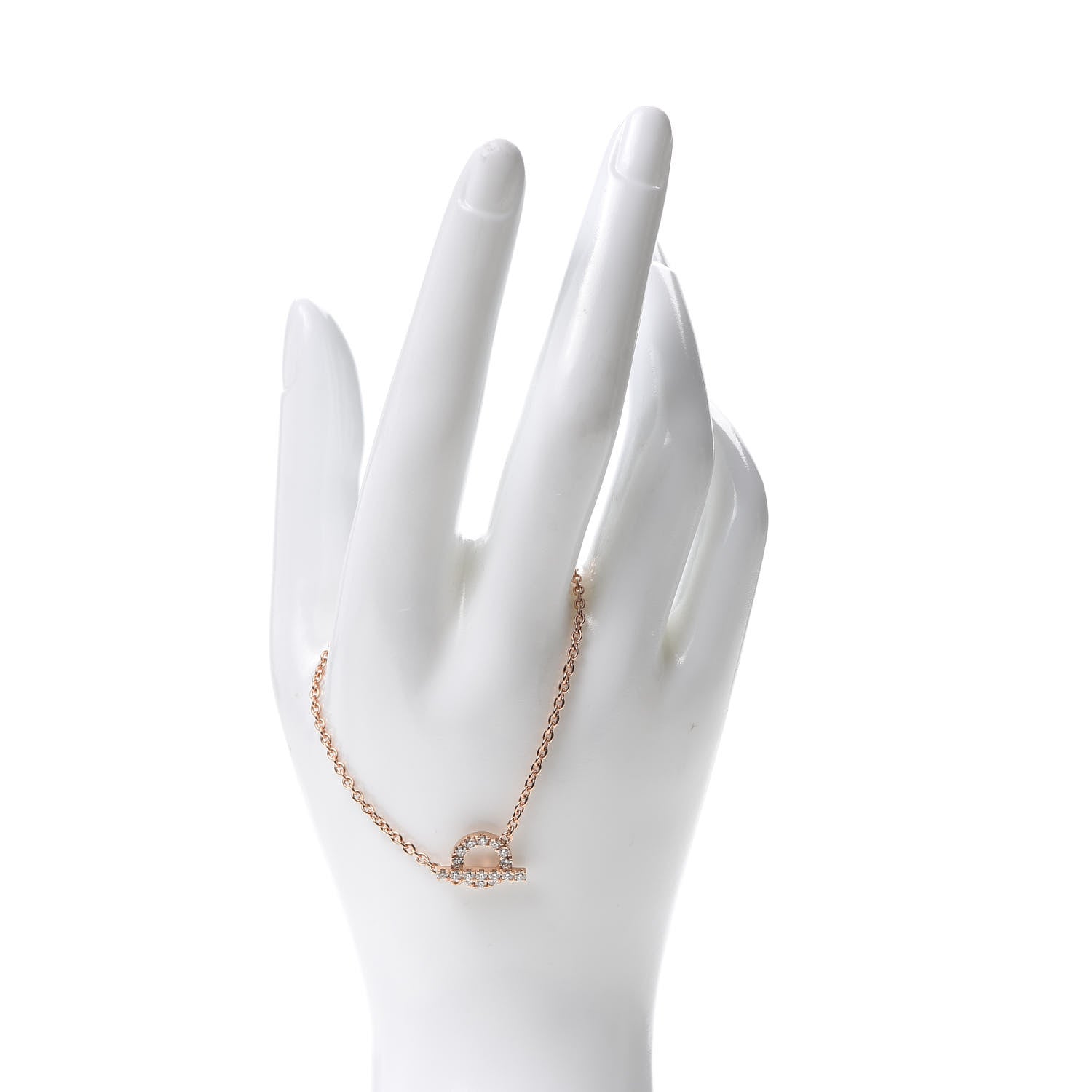 Hermes 18K Rose Gold Diamond Finesse Bracelet ST 2 of 5