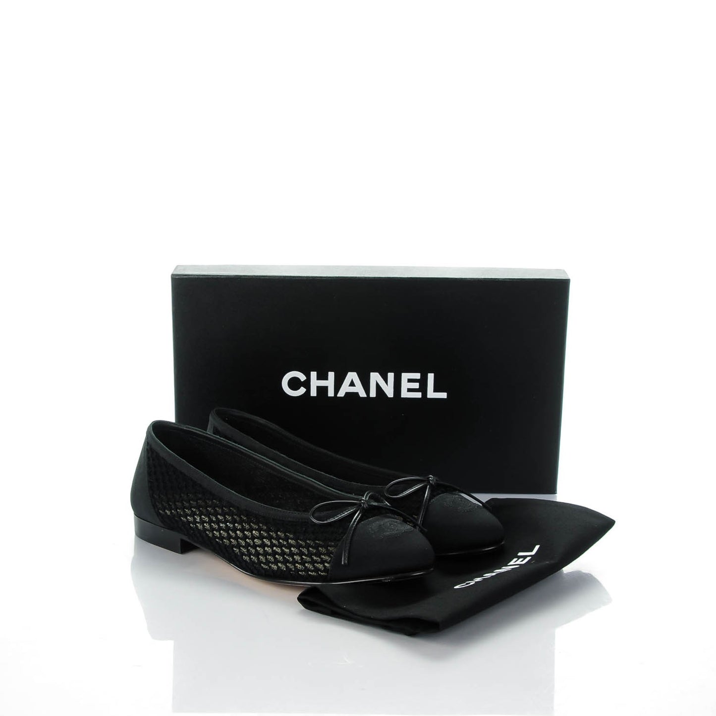 Knit Ballerina Flats 36.5 Black