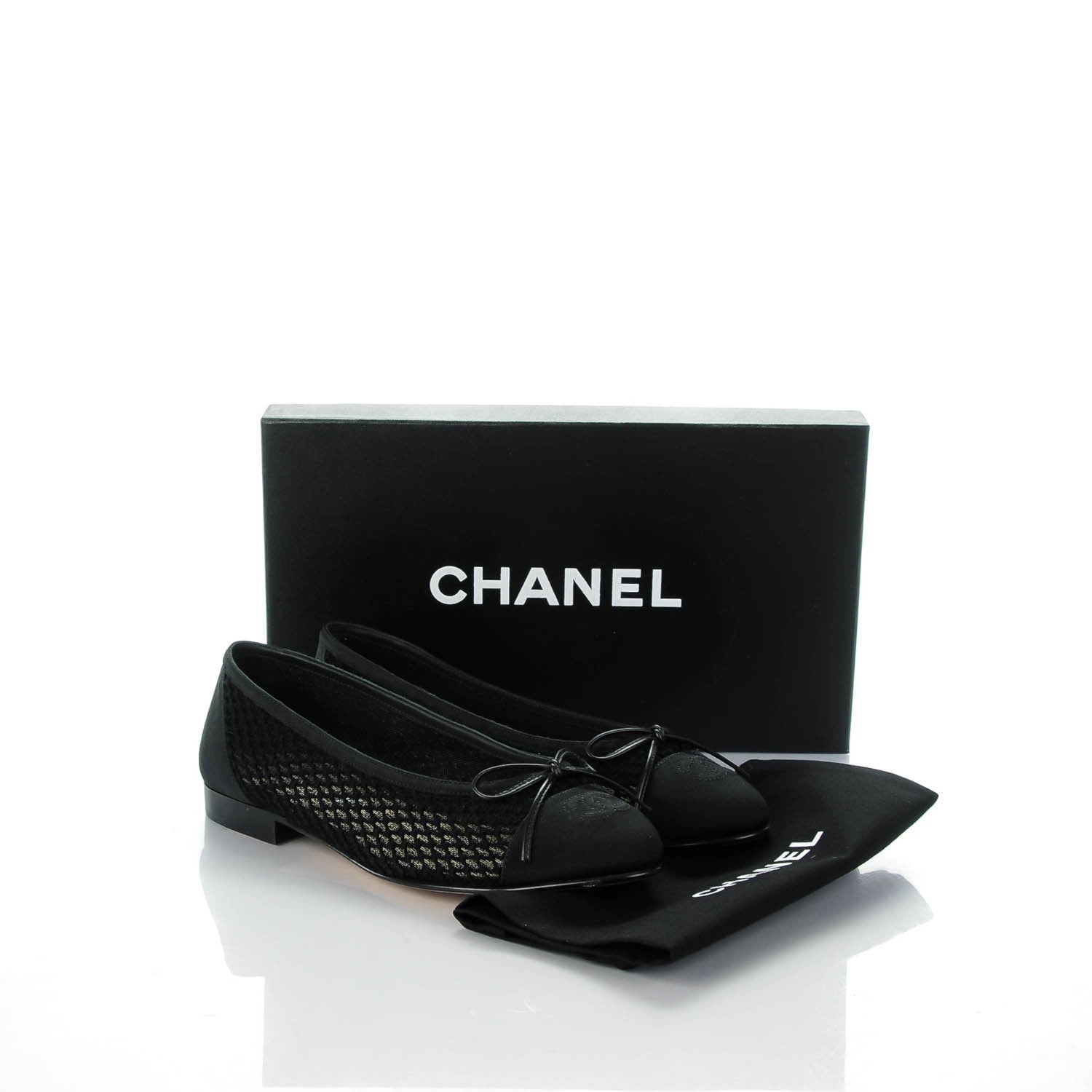Chanel Knit Ballerina Flats 36.5 Black 7 of 7